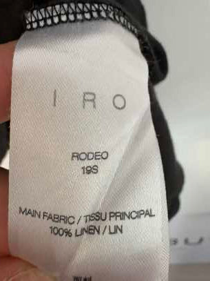 IRO. Camiseta negra de lino