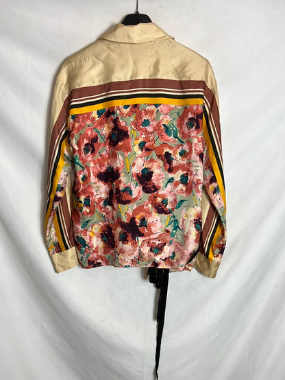 ZARA. Cross printed blouse. T XS/S