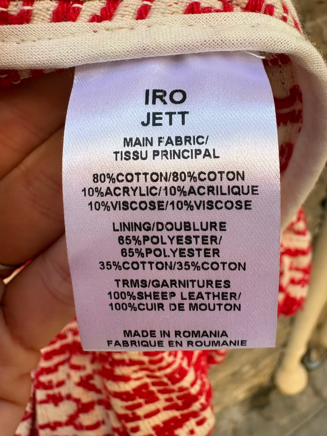 IRO. Chaqueta bicolor con peil