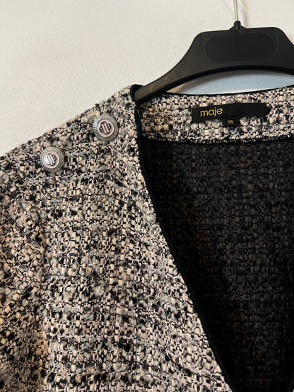MAJE. Conjunto vestido y chaqueta tweed