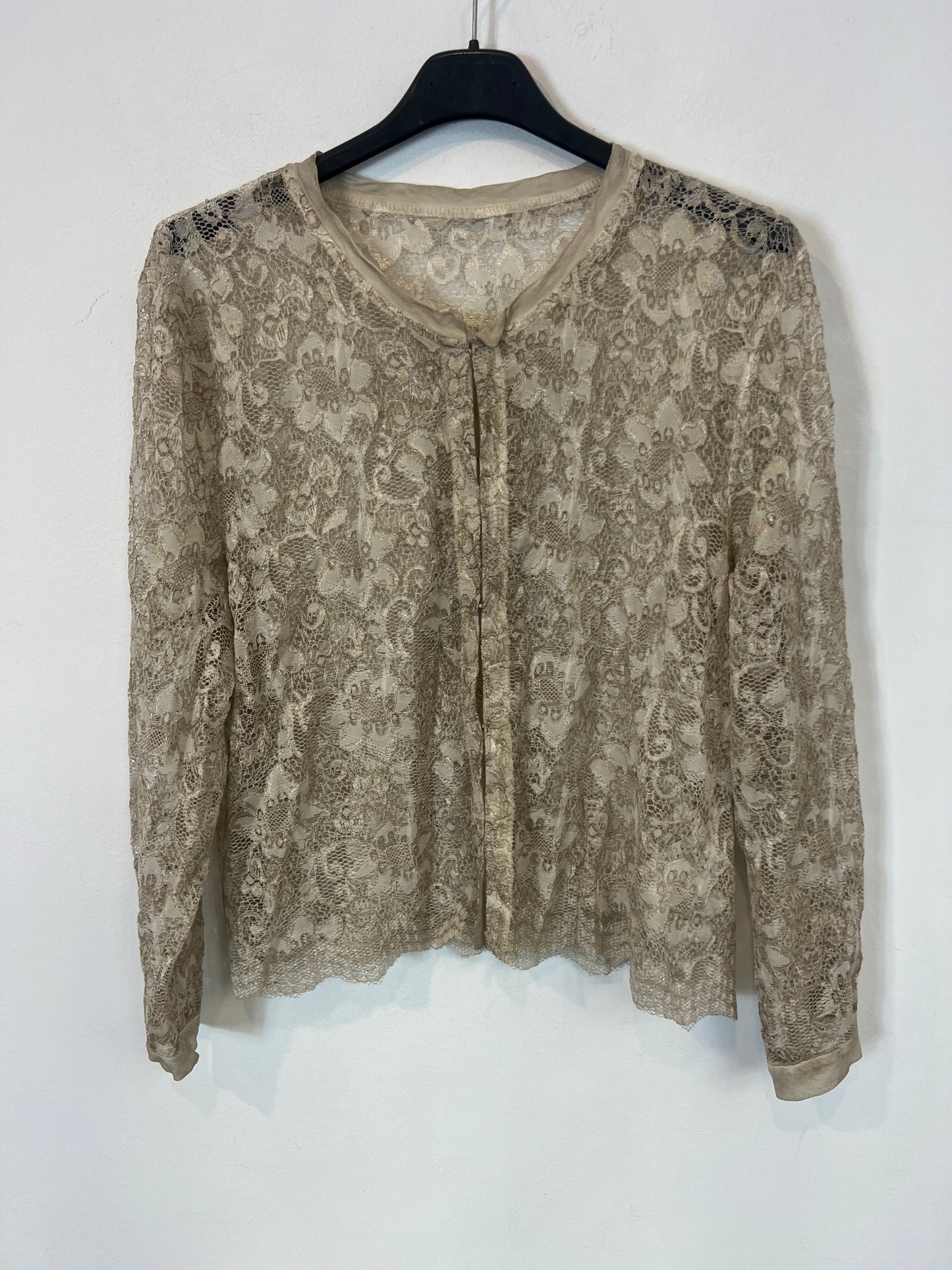 OTRAS. Chaqueta encaje beige. T S