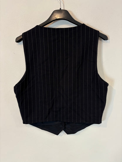 ZARA. Chaleco negro rayas