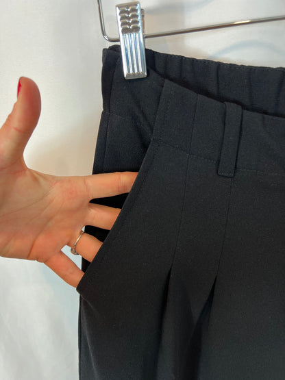 ELOGY. Flowy black wide-leg trousers T.xs