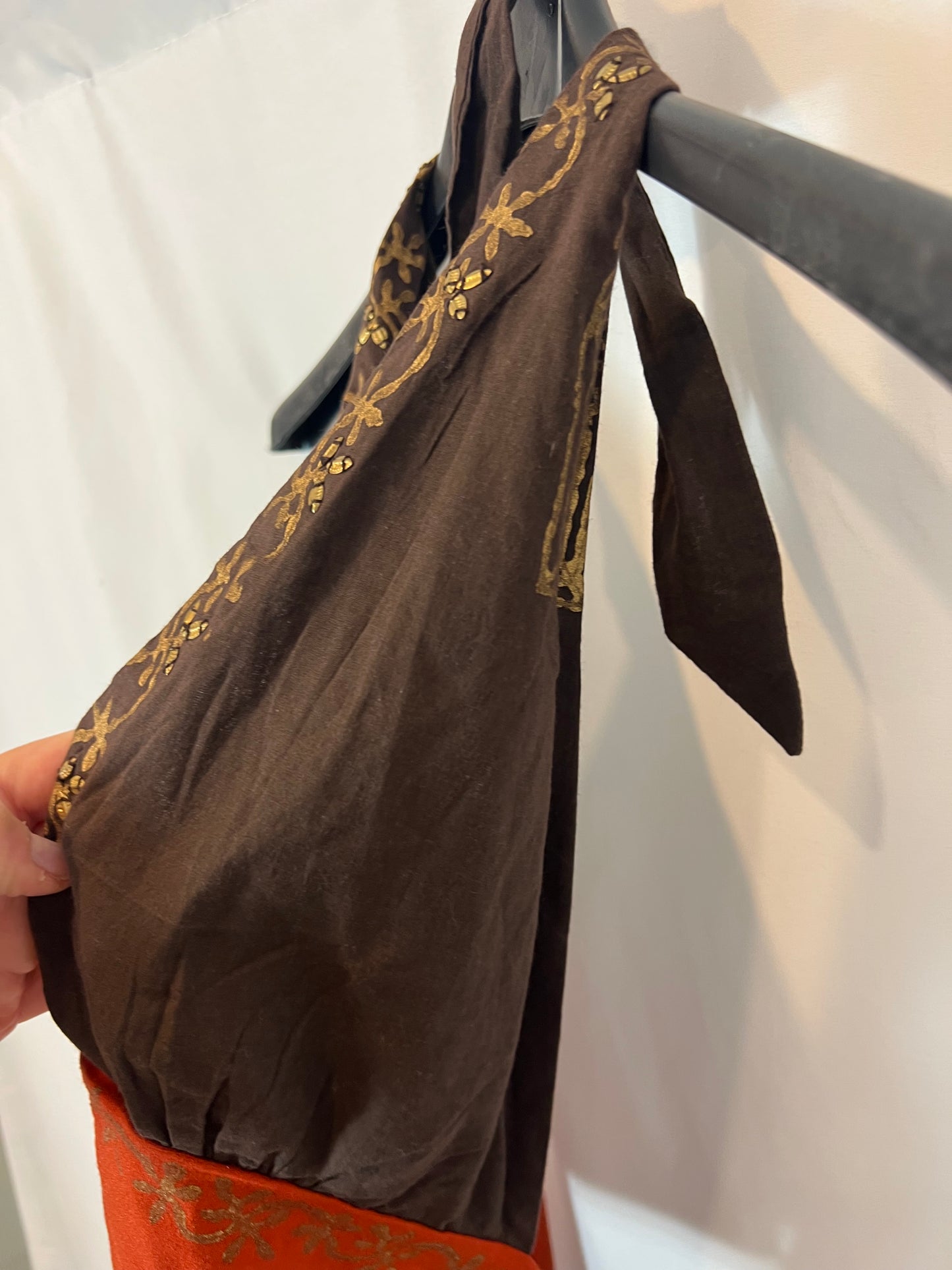 POLITA. Top anudado bicolor. TU (S/M)