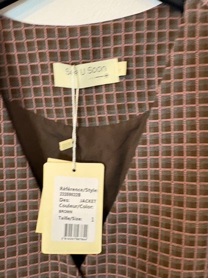 SEE U SOON. Conjunto pantalón y chaleco cuadros