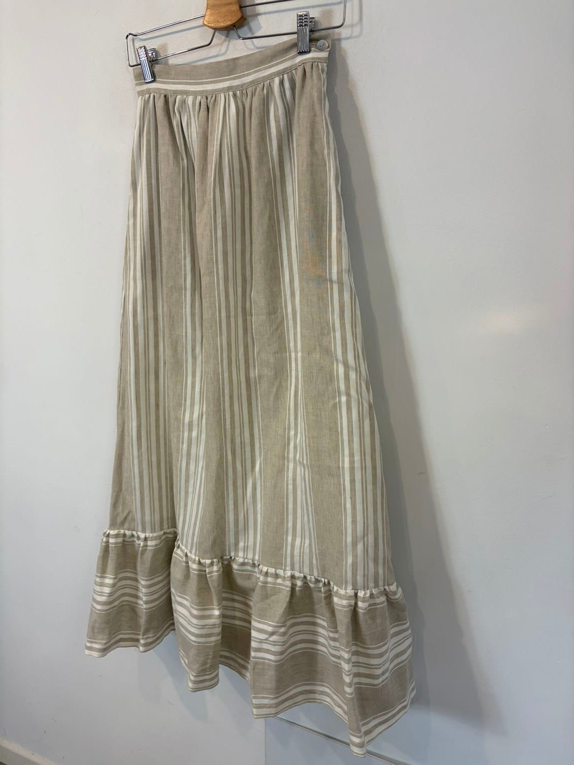 BOJ. Falda larga lino beige