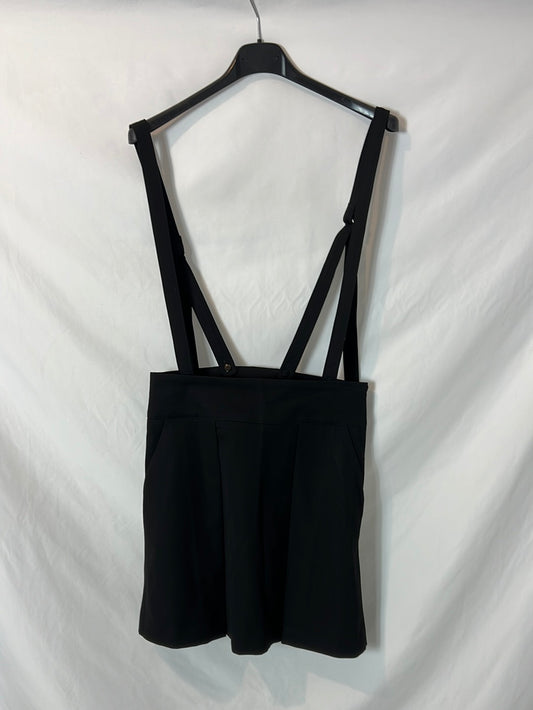 MANGO. Black skirt with suspenders. TS