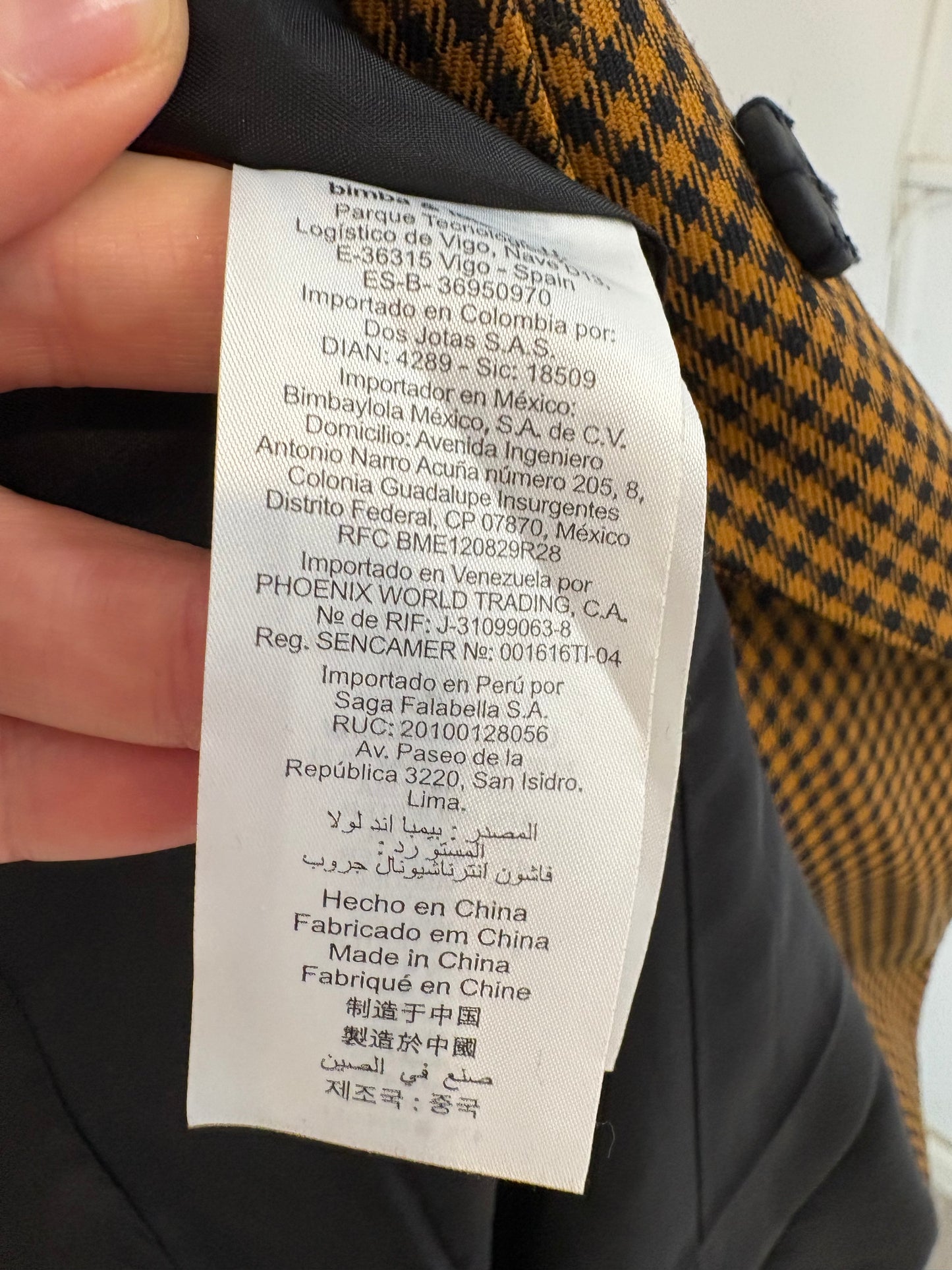 BIMBA Y LOLA. Blazer pata de gallo T.38 (S)