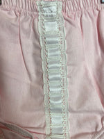 CALAMARO. Cubrepañal rosa cenefa blanca T. 9 meses
