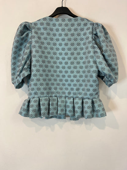 COOSY. Chaqueta azul bordada T.m