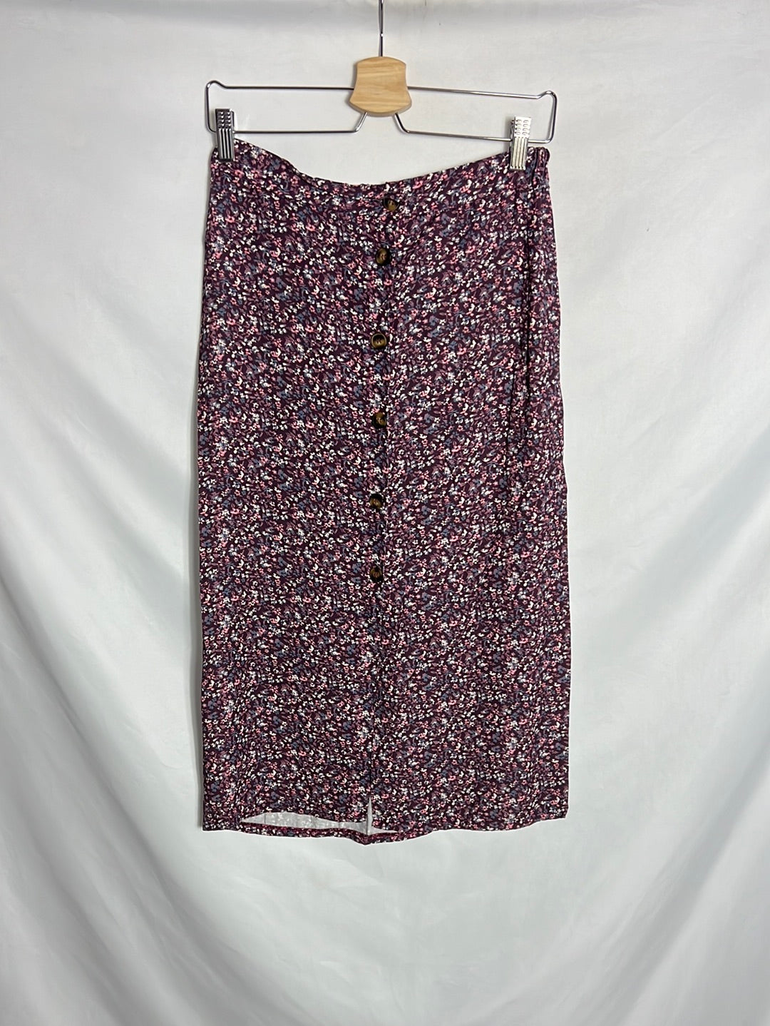 OTRAS. Falda midi flores. T M