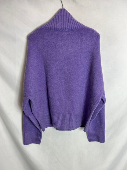 ZARA. Jersey morado jaspeado. T S