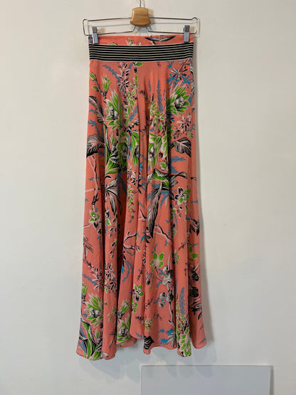 DIANE VON FURSTENBERG. Falda larga estampada seda