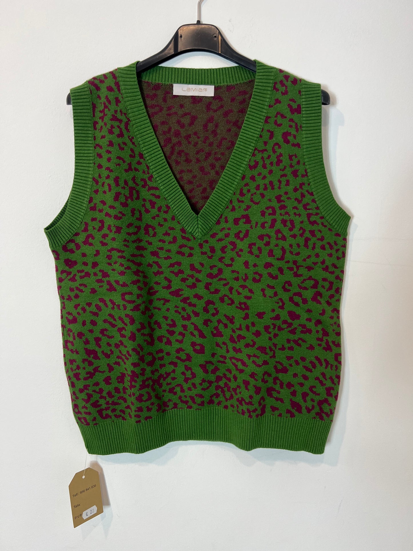 LAMIAR. Sleeveless print sweater TU(S)
