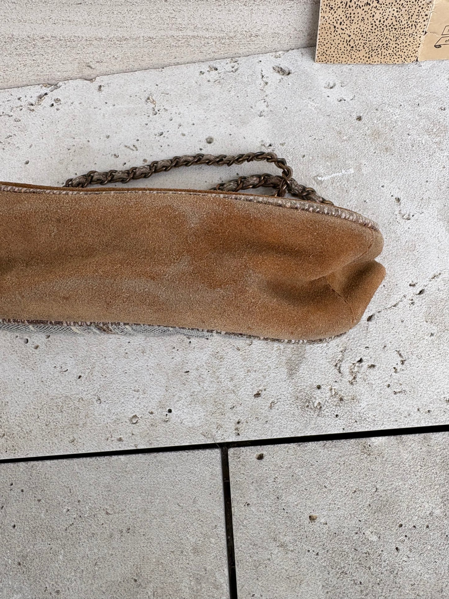 SESSÚN. Bolso bandolera tela y piel