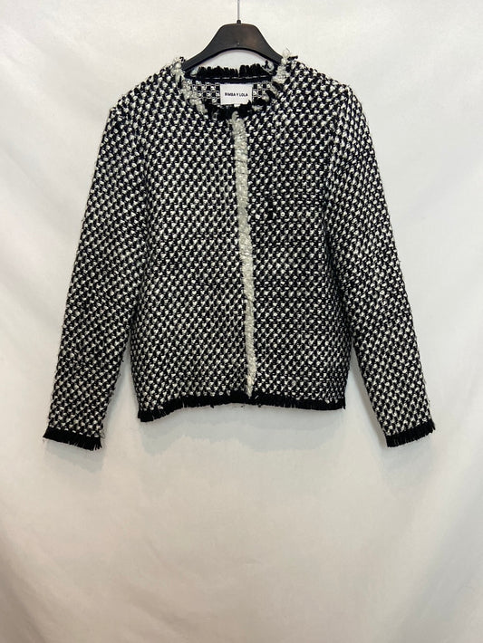 BIMBA Y LOLA. Two-tone checked jacket, size XS
