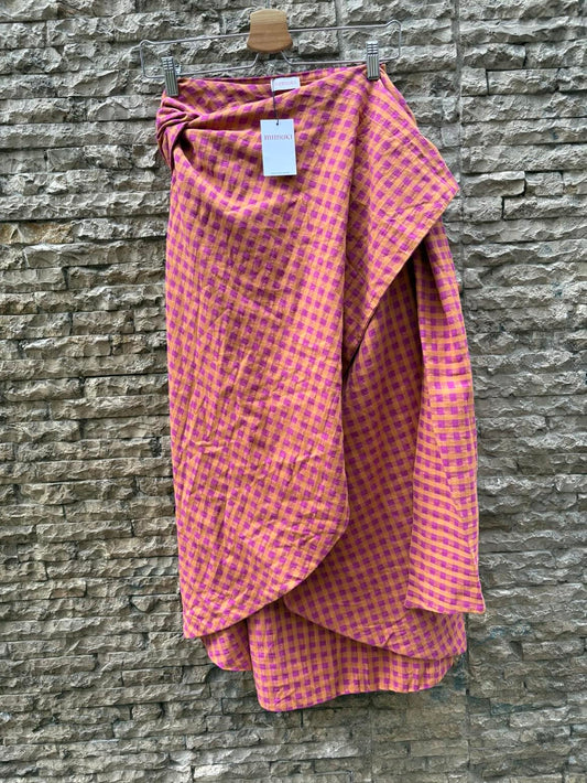 MIMOKI. Falda midi pareo vichy