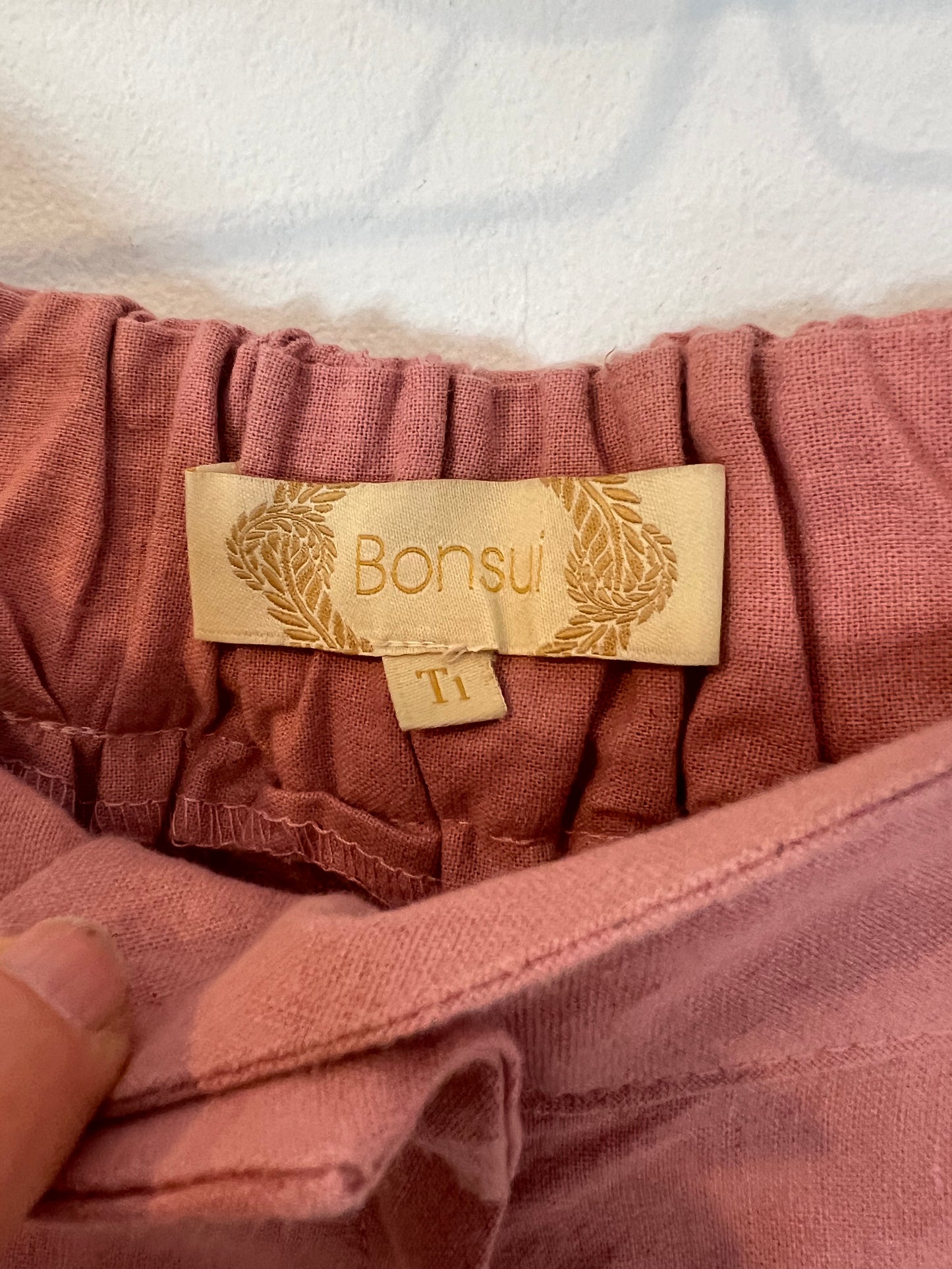 BONSUI. Pantalón palazzo mezcla. T 1 (S)