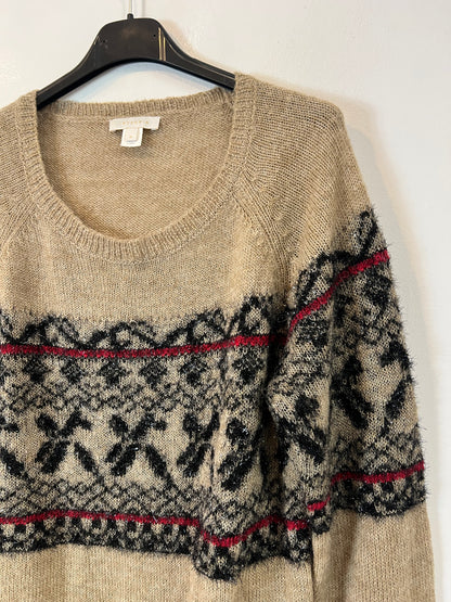 INTROPIA. Jersey beige con dibujos T.m