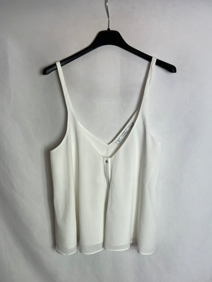 ZARA. White buttoned strap top. TS 