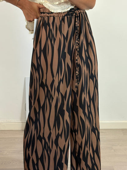 OTHERS. Two-tone printed trousers. TS/M