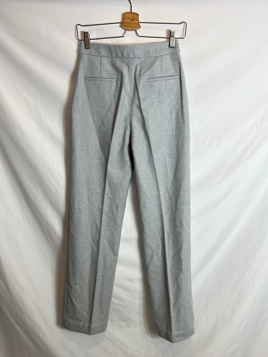 SEZANE. Blue wide-leg trousers, size 34