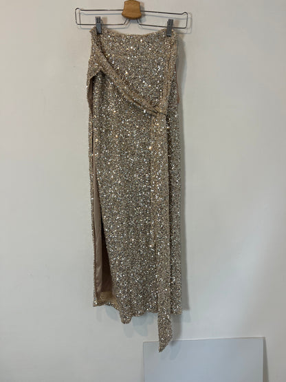 NEVER FULLY DRESSED. Falda midi lentejuelas