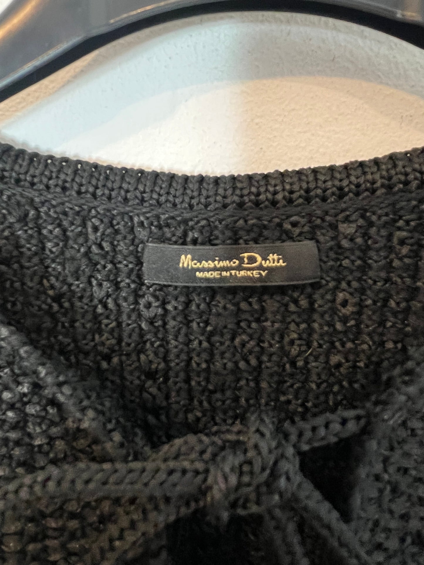 MASSIMO DUTTI. Top/chaleco de punto negro TU(S)