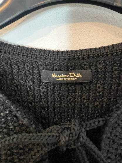 MASSIMO DUTTI. Top/chaleco de punto negro TU(S)