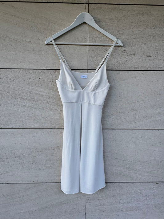 LA PERLA- Vestido blanco  detalle tirantes