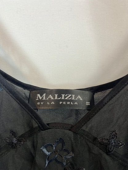 MALIZIA BY LA PERLA. Semi-sheer black top. TM