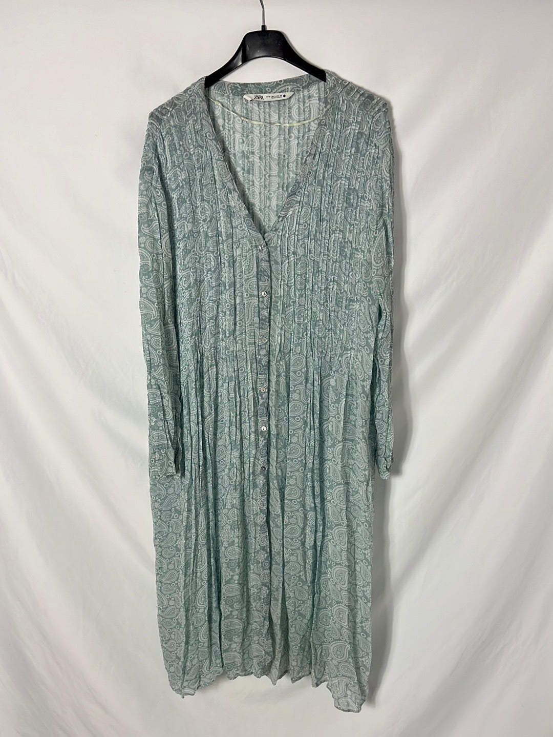ZARA. Amoeba Blue Ts Kimono Dress