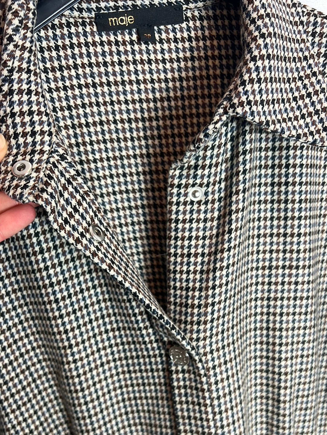 MAJE. Houndstooth dress. Size 38