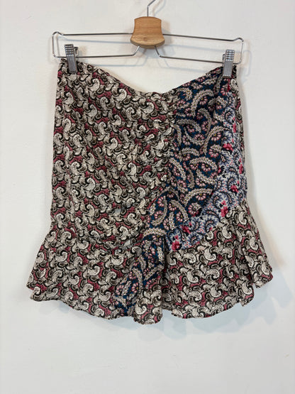 ISABEL MARANT. Falda corta estampada volante