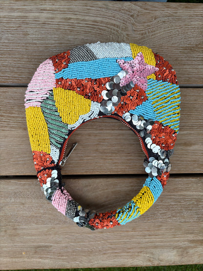 PARFOIS. Bolso mini pedrería colores