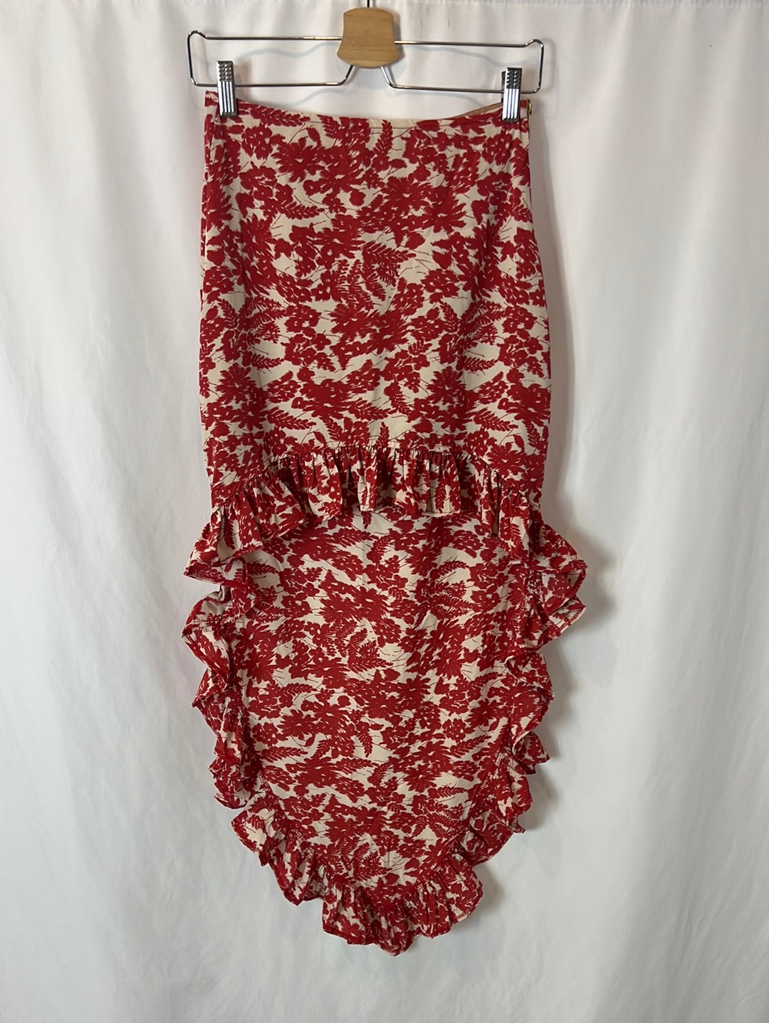 MARY G. Falda estampada asimétrica T.xs