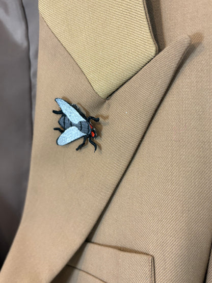 L'AMAR. Camel insect jacket suit. Size 52 (L)