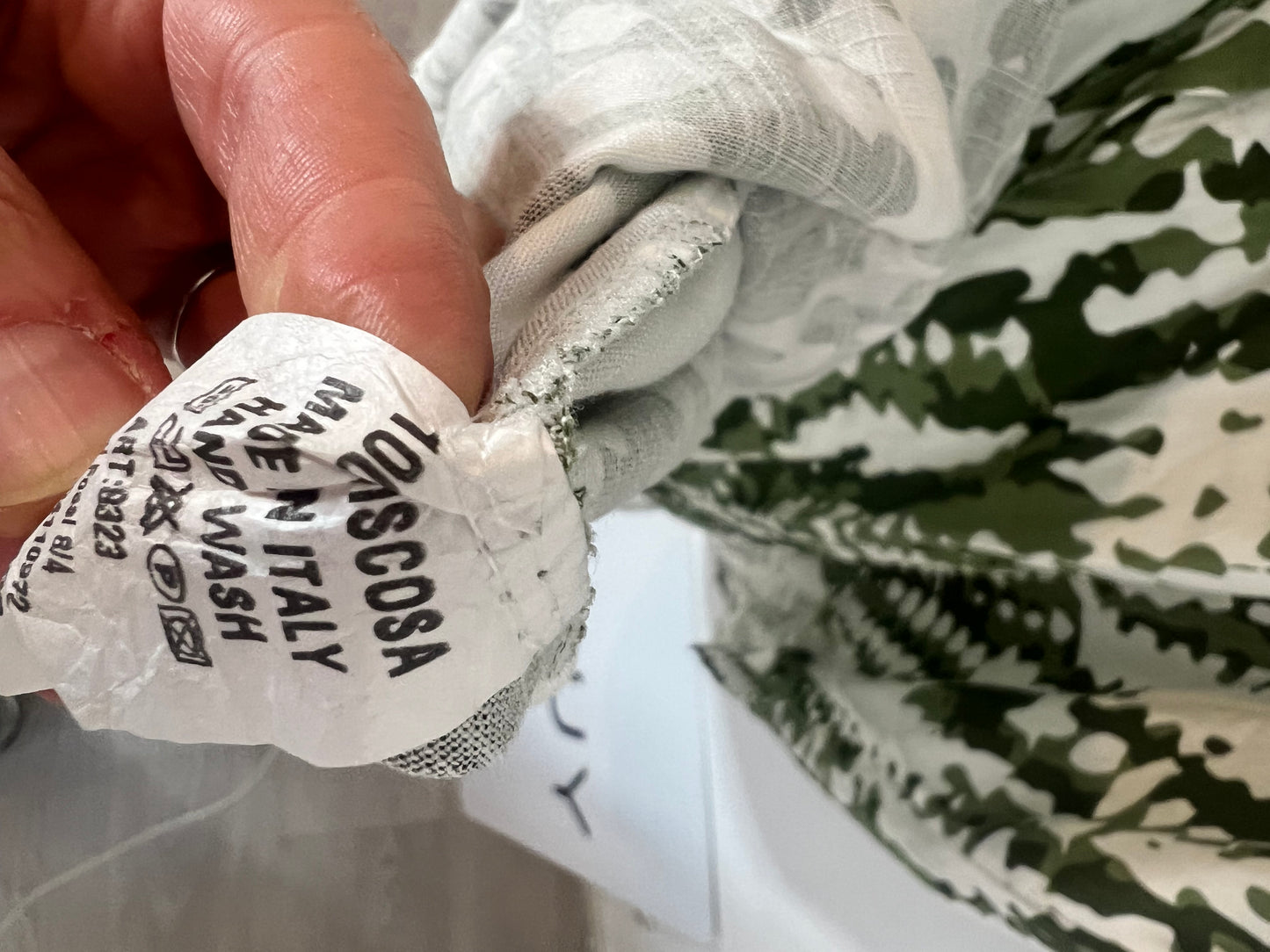 NOU. Green printed shirt dress. TM/L