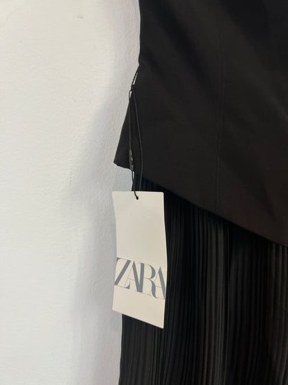 ZARA. Mono negro doble textura T.s