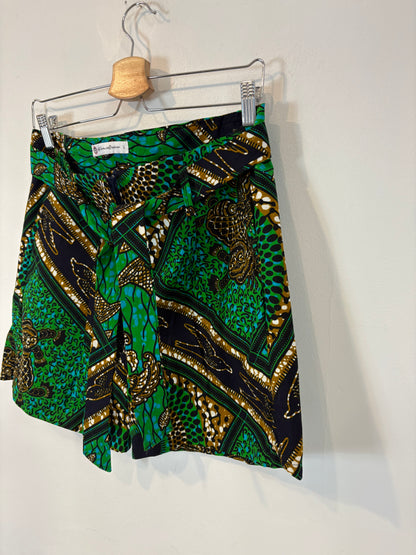 Bermudas estampado africano verdes
