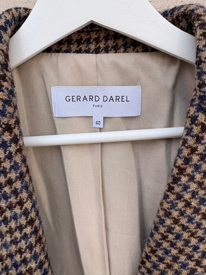 GERARD DAREL. Blazer 100% lana burdeos y azules