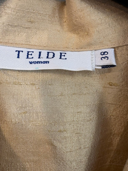 TEIDE. Gold silk top, size 38