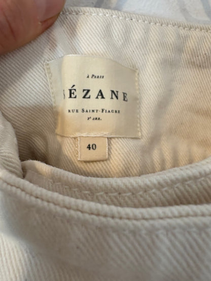 SÉZANE. Denim beige pinzas