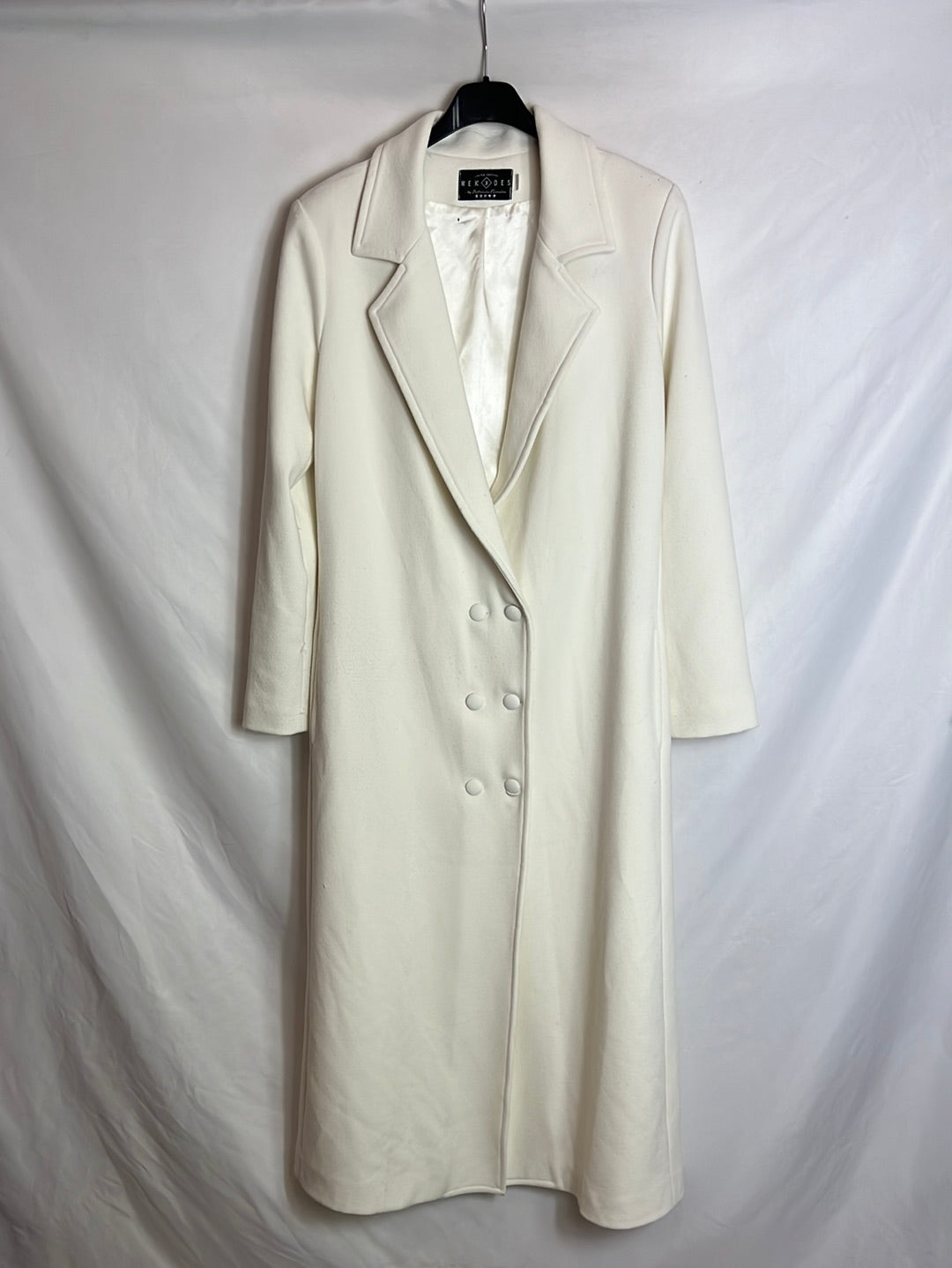 MEKKDES. Abrigo largo blanco T.XS