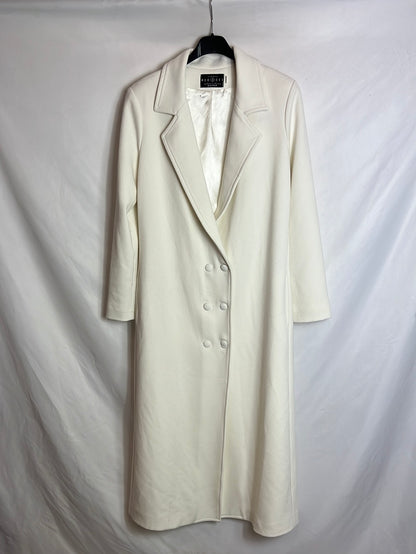 MEKKDES. Abrigo largo blanco T.XS