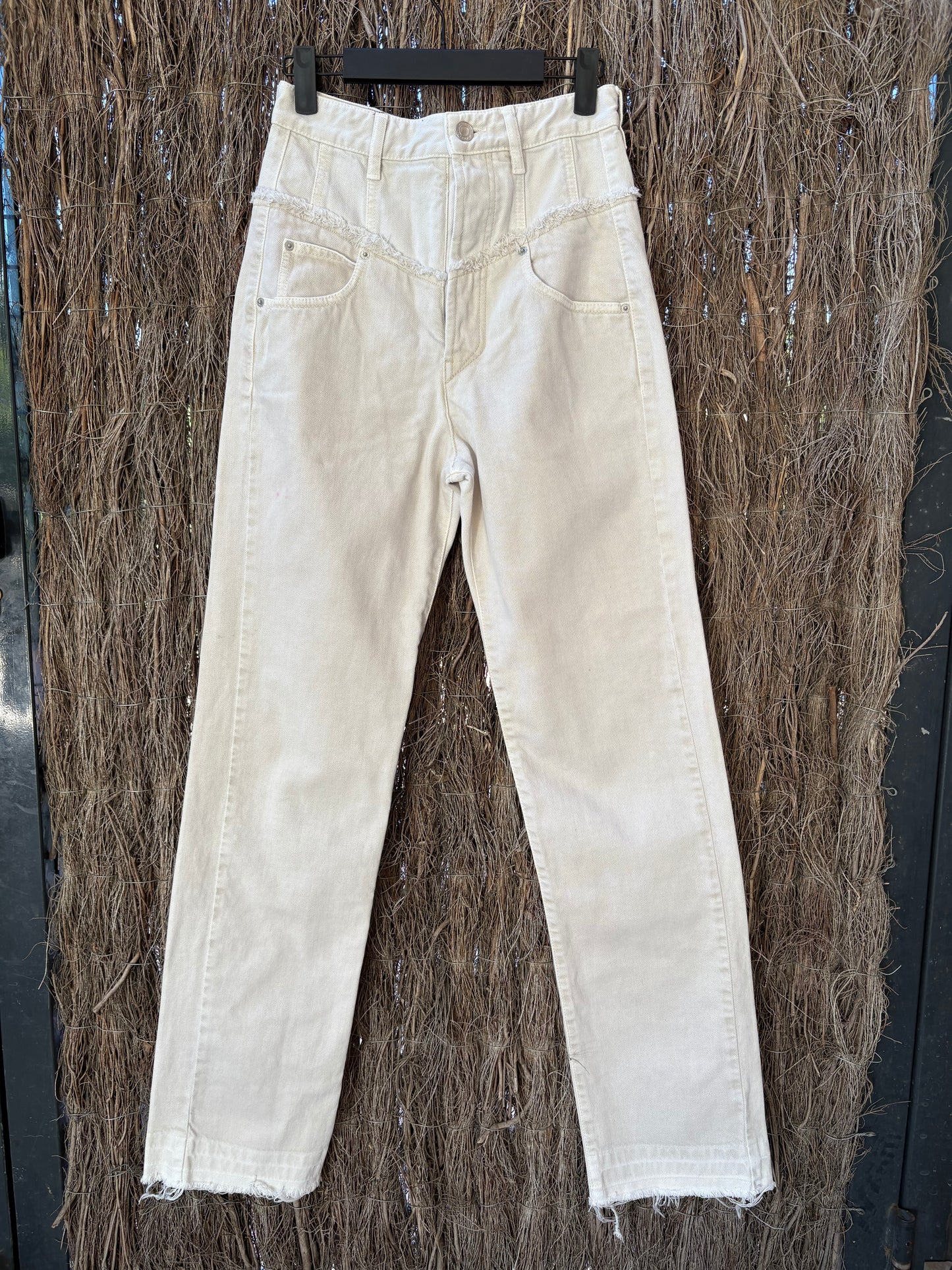ISABEL MARANT. Denim beige recto abotonado