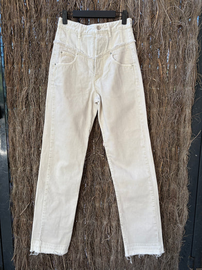 ISABEL MARANT. Denim beige recto abotonado