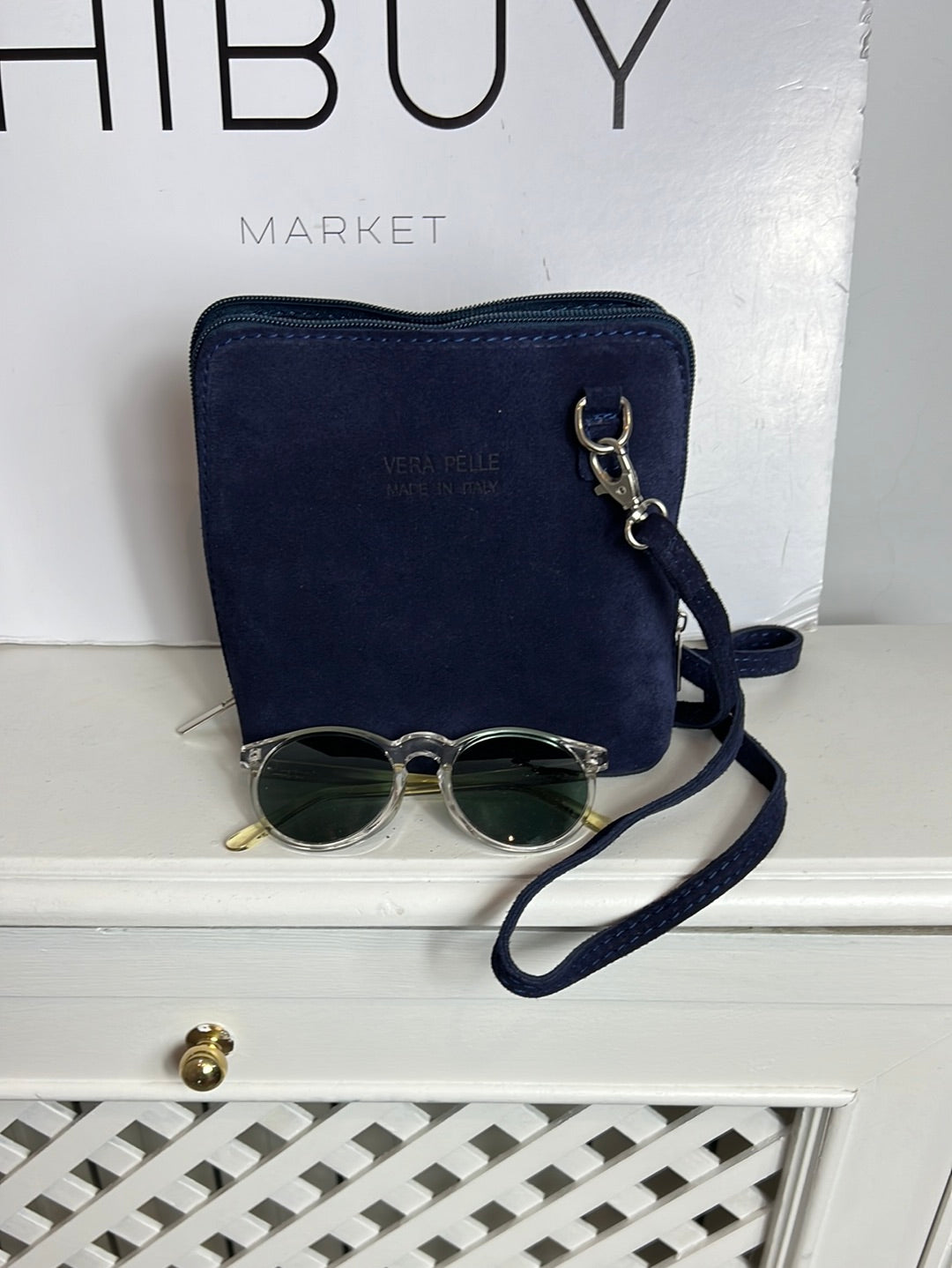 OTRAS. Bolso mini piel azul/morado