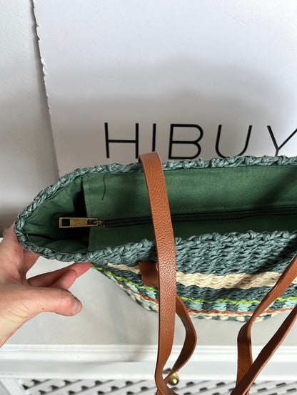 OTRAS. Cesta rafia colores