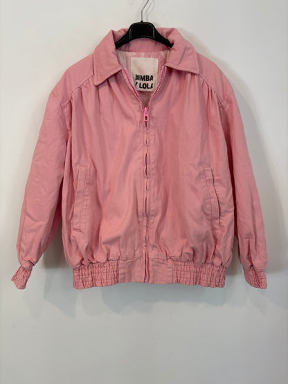 BIMBA Y LOLA. Pink quilted denim jacket. TS
